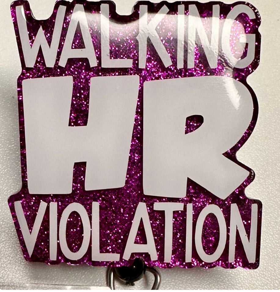 WALKING HR VIOLATION Retractable Badge reel