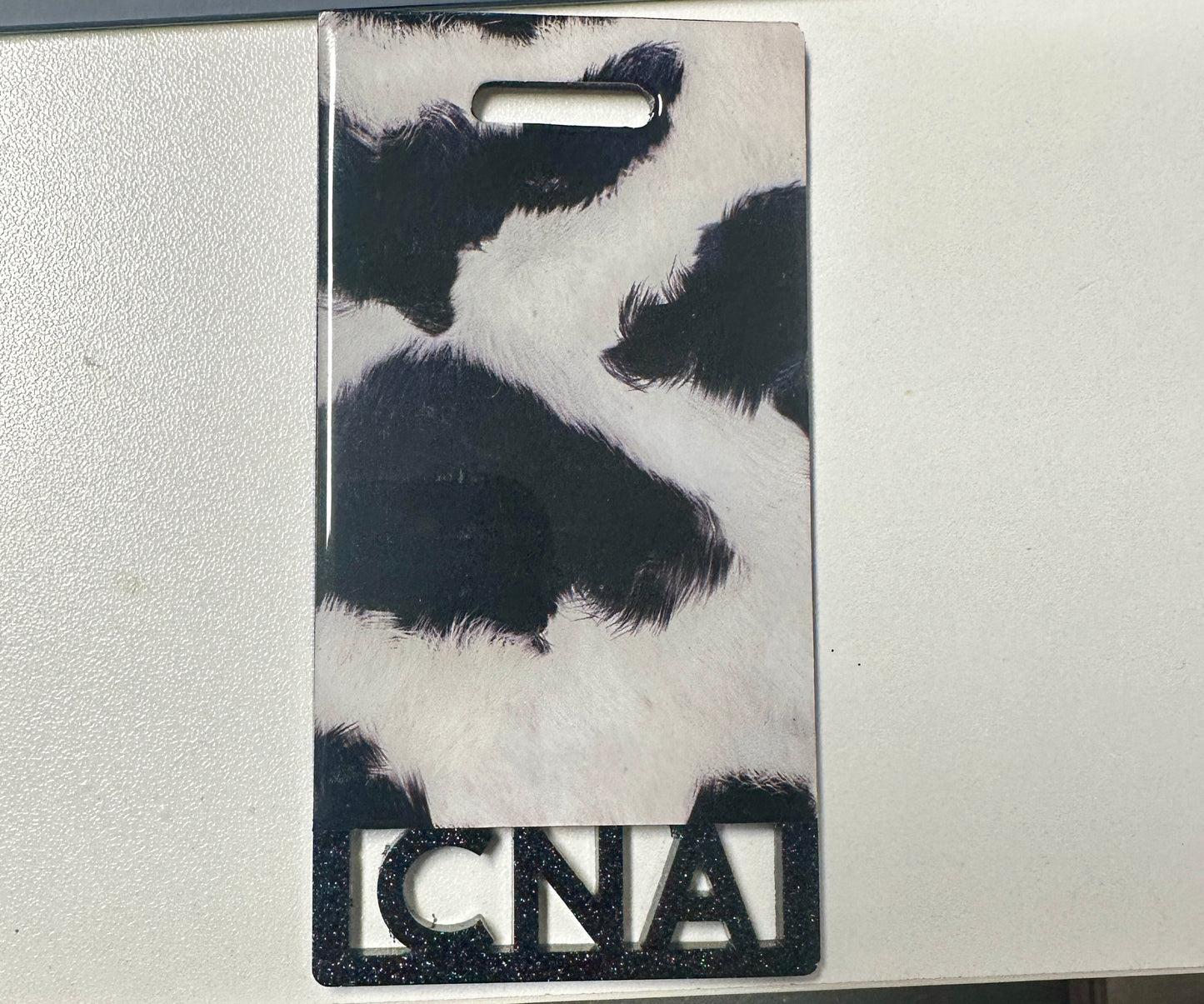 Cow Print Badge Buddy