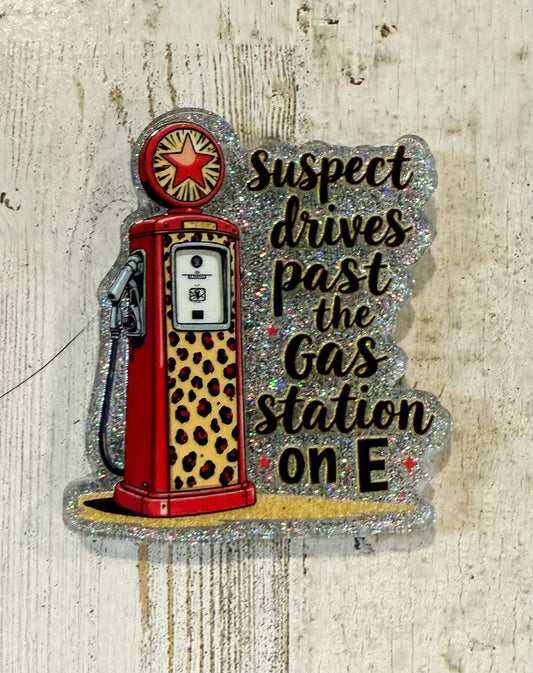 Suspect Drives Past the Gas Station On E retractable badge reel
