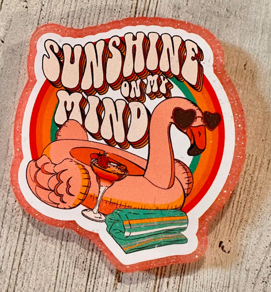 SUNSHINE ON MY MIND retractable badge reel
