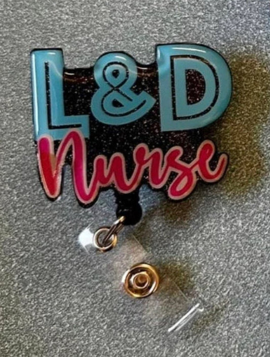 L&D NURSE retractable badge reel